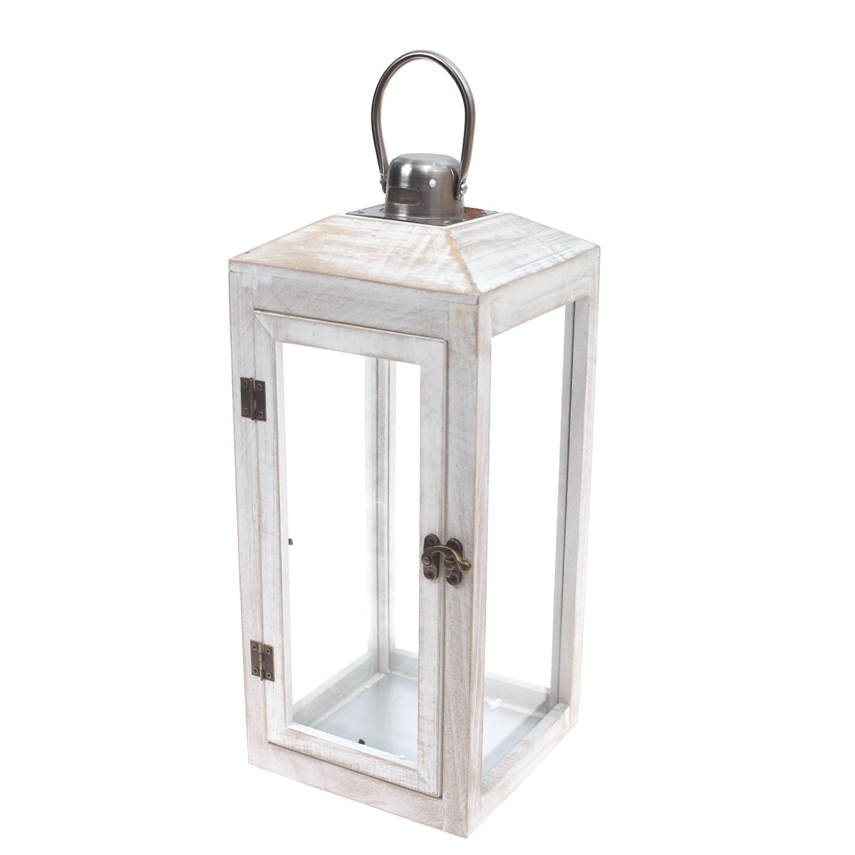 Floor Lantern White 8.75 X 8.75 X 18.5 Inch WL-007