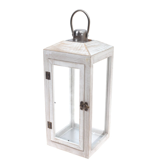 Floor Lantern White 8.75 X 8.75 X 18.5 Inch WL-007