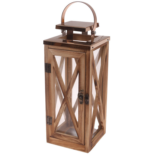 Table Lantern Natural 5 X 5 12.5 Inch WL-003