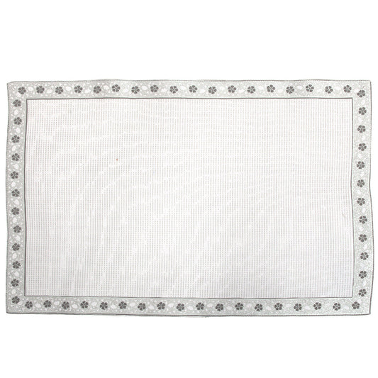 Floral Silver Mat 13x19"