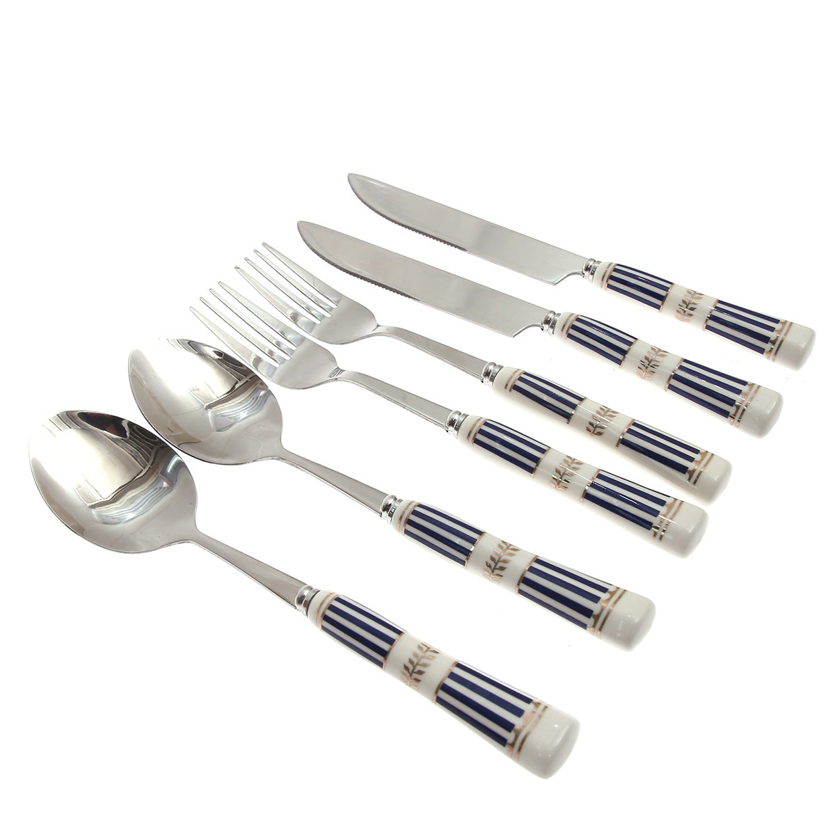 6Pcs Cutlery Set Silver 8 X 3 Inch At-10