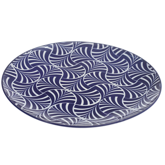 Dinner Plate Hour Print Blue 11 Inch Yll-94