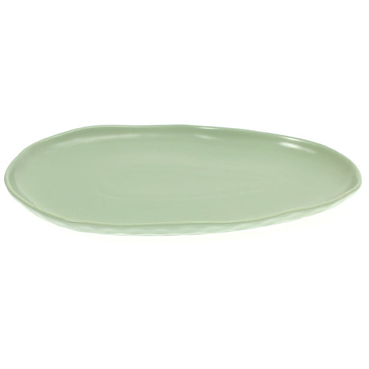 Oval Platter Light Green 12 X 7 X 1 Inch Yll-22