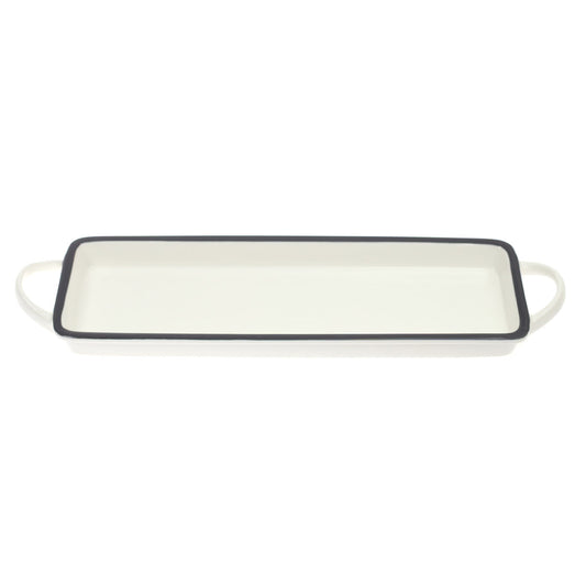 Rectangle Flat Serving Dish White 16.5 X 4.5 X 1.5 Inch Yll-04