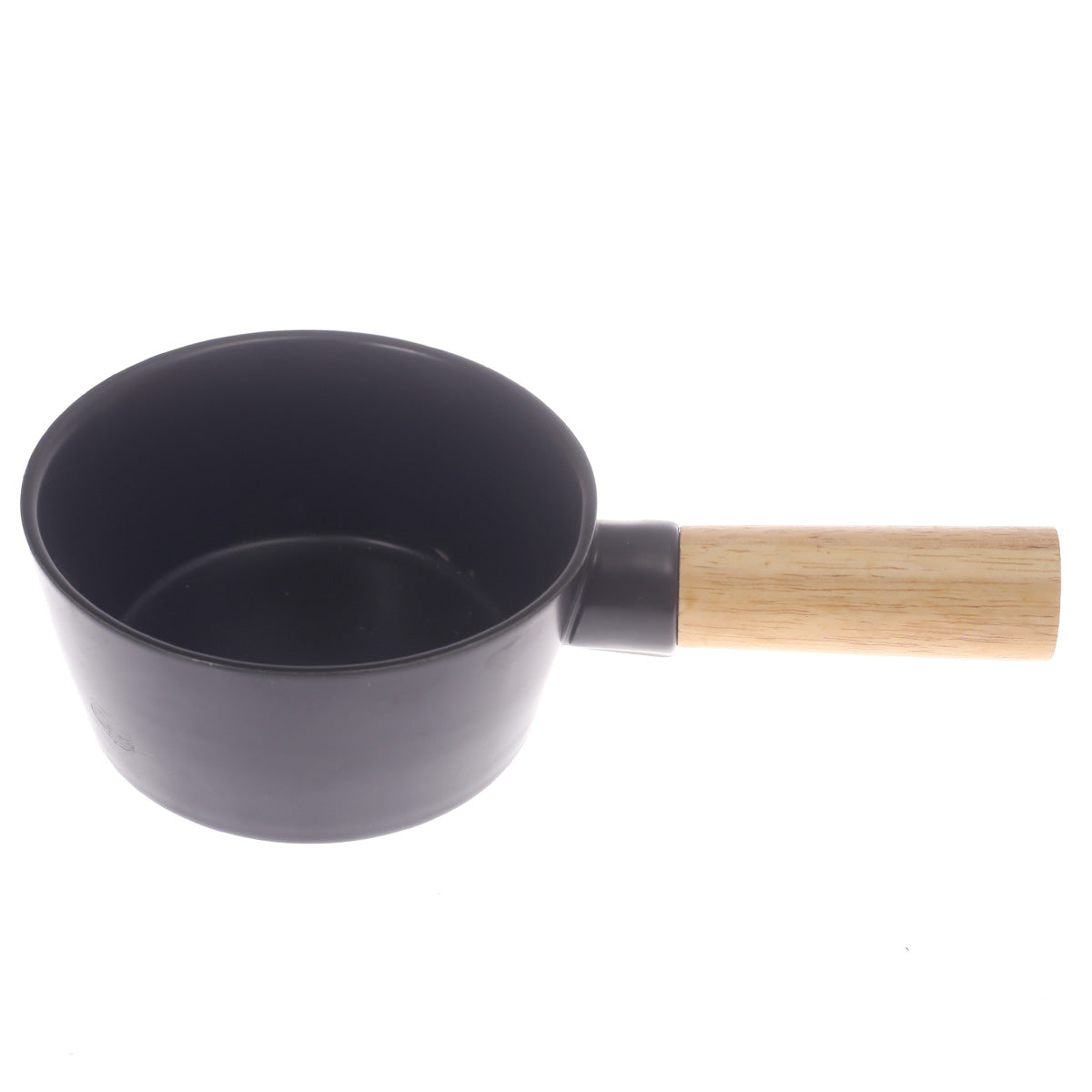 Serving Bowl W/Wooden Handle Black 5 Inch Yll-18