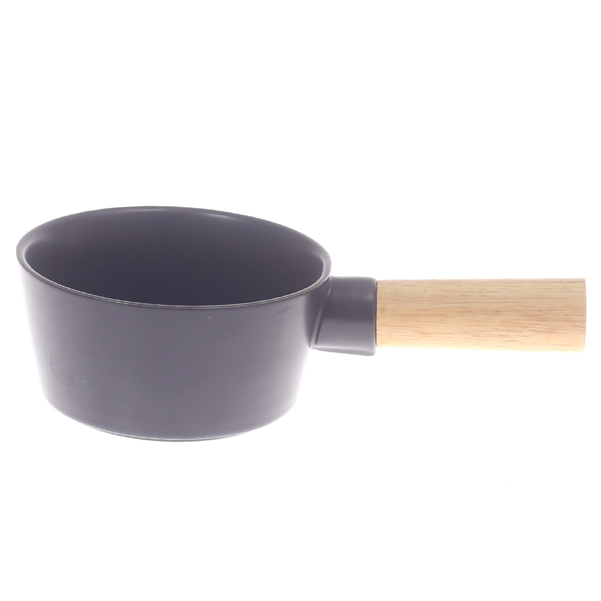 Serving Bowl W/Wooden Handle Black 5 Inch Yll-18