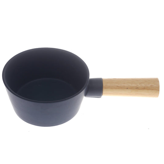 Serving Bowl W/Wooden Handle Blue 5 Inch Yll-18