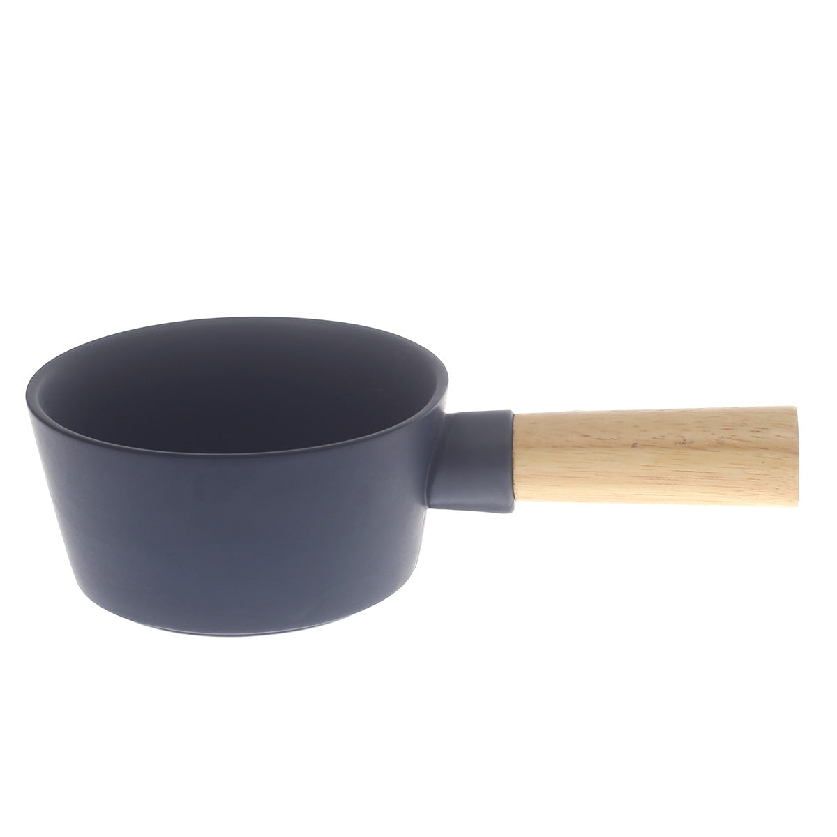 Serving Bowl W/Wooden Handle Blue 5 Inch Yll-18