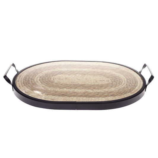 Oval Tray Large Black 11.5 X 16 Inch CZG-07