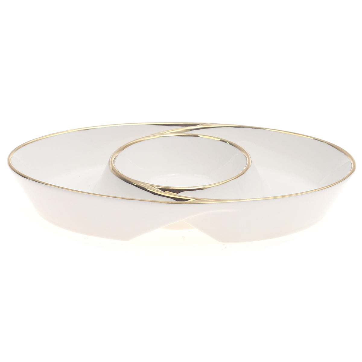Portion Dish with Base Ð Gold Rimmed (7801-GOLD)