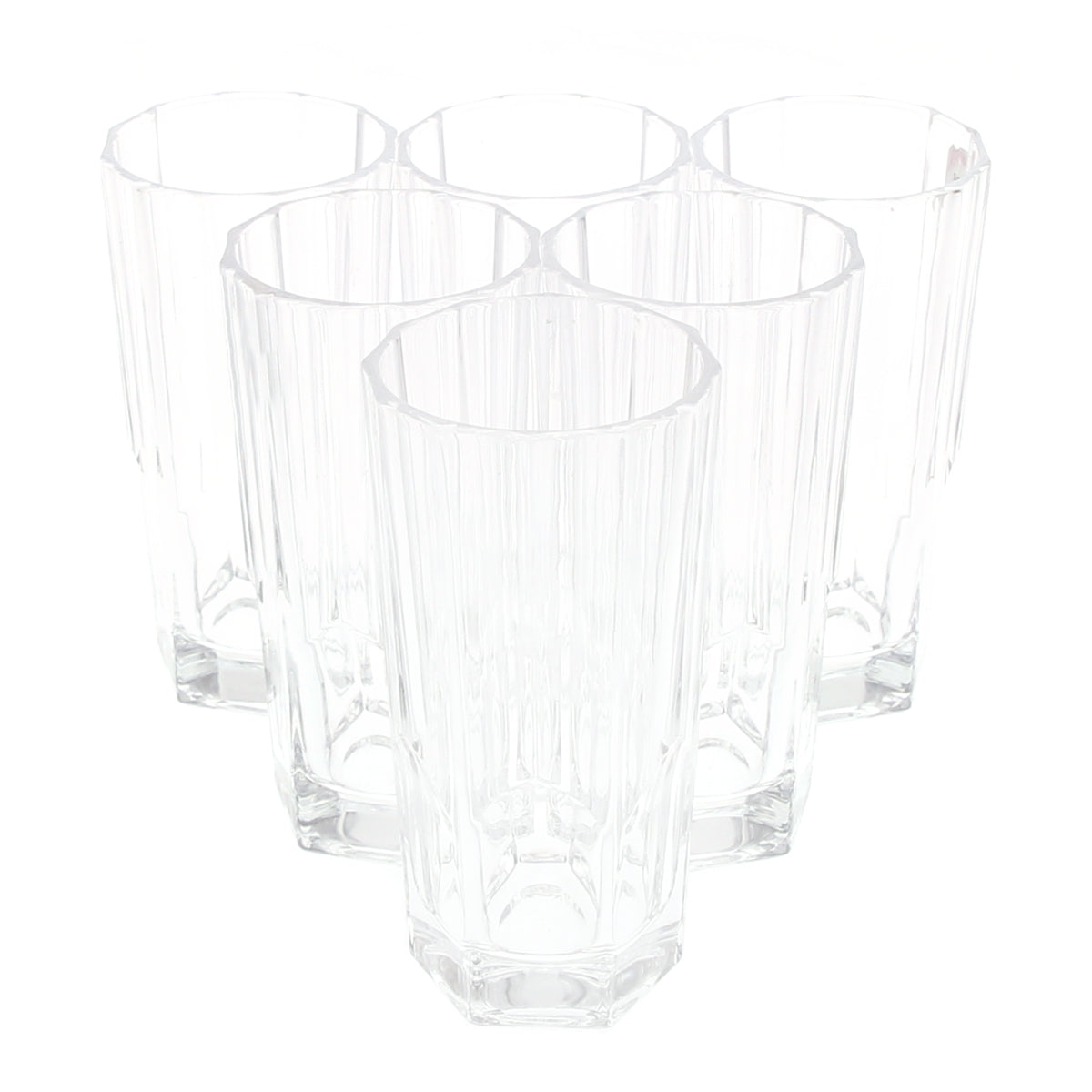 6PCS Glass Set Ð 328ml | Premium Octagon Cut Drinking Glasses