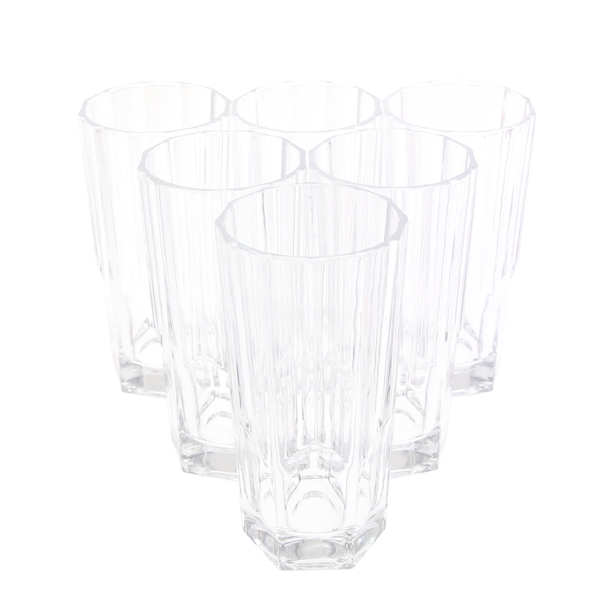 6PCS Glass Set Ð 328ml | Premium Octagon Cut Drinking Glasses