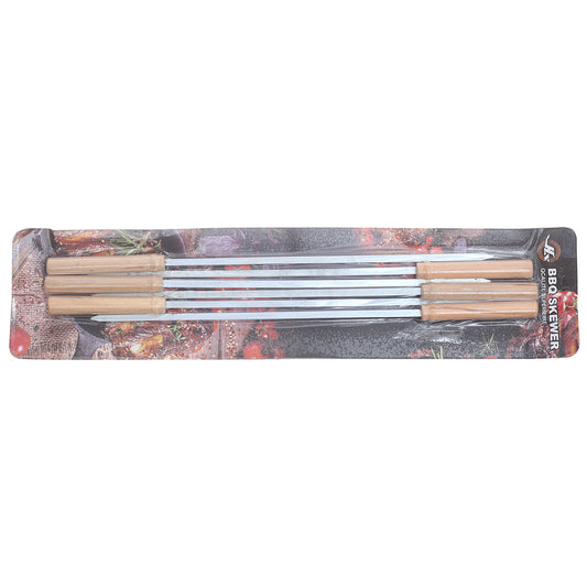 MD-5831 (HXB-23) 40cm Zinc BBQ Skewers Ð 6-Piece Reusable Grill Needle Set