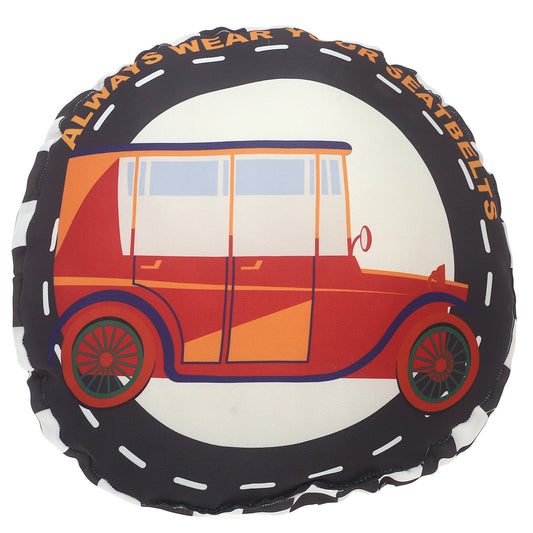 Vintage Car Filled Cushion 18"Round