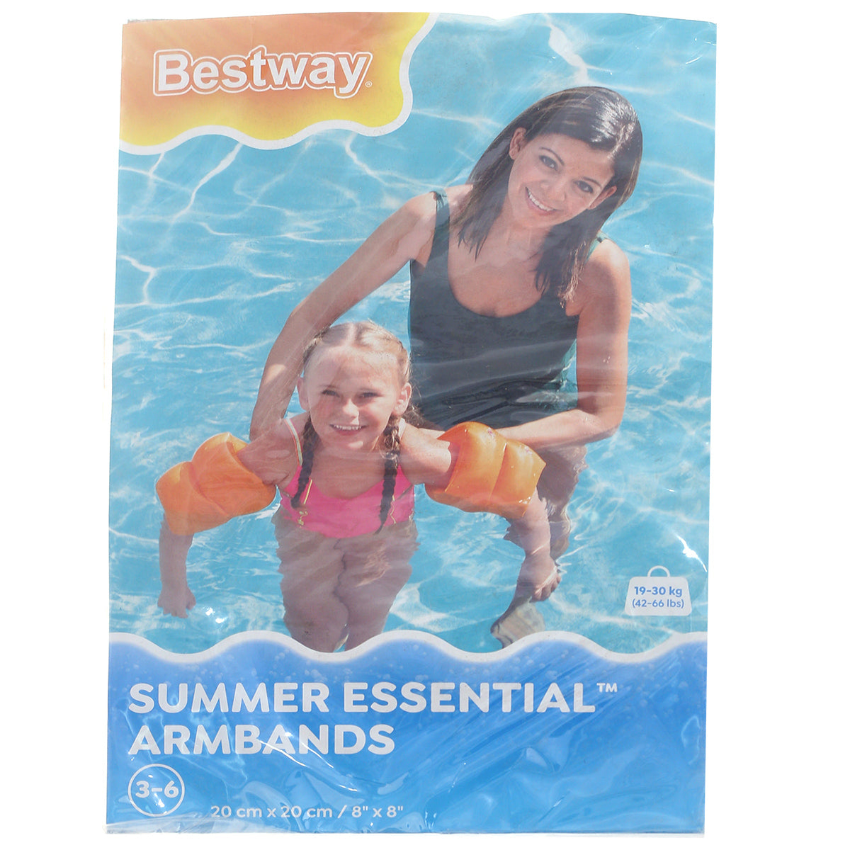 KidsÕ Inflatable Arm Bands Ð 8" x 8" Swimming Floaties for Pool Safety
