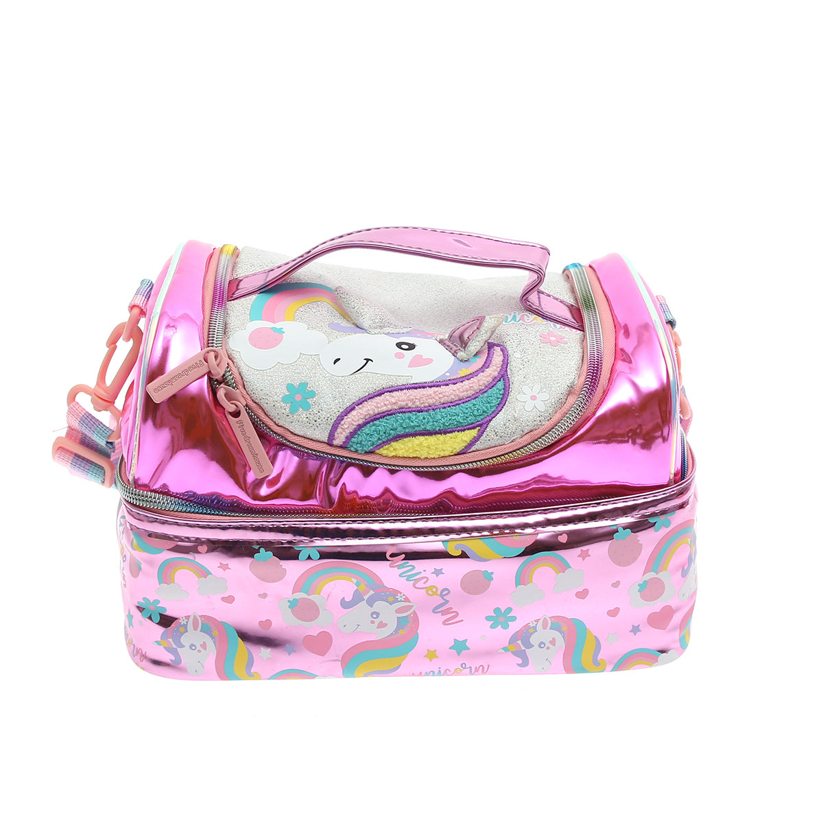 Unicorn Kids Lunch Bag Ð Double Compartment | U2058 Vest | Pink Rainbow Design