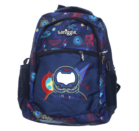 Smiggle Space Hero School Bag Ð Navy Blue Backpack for Kids