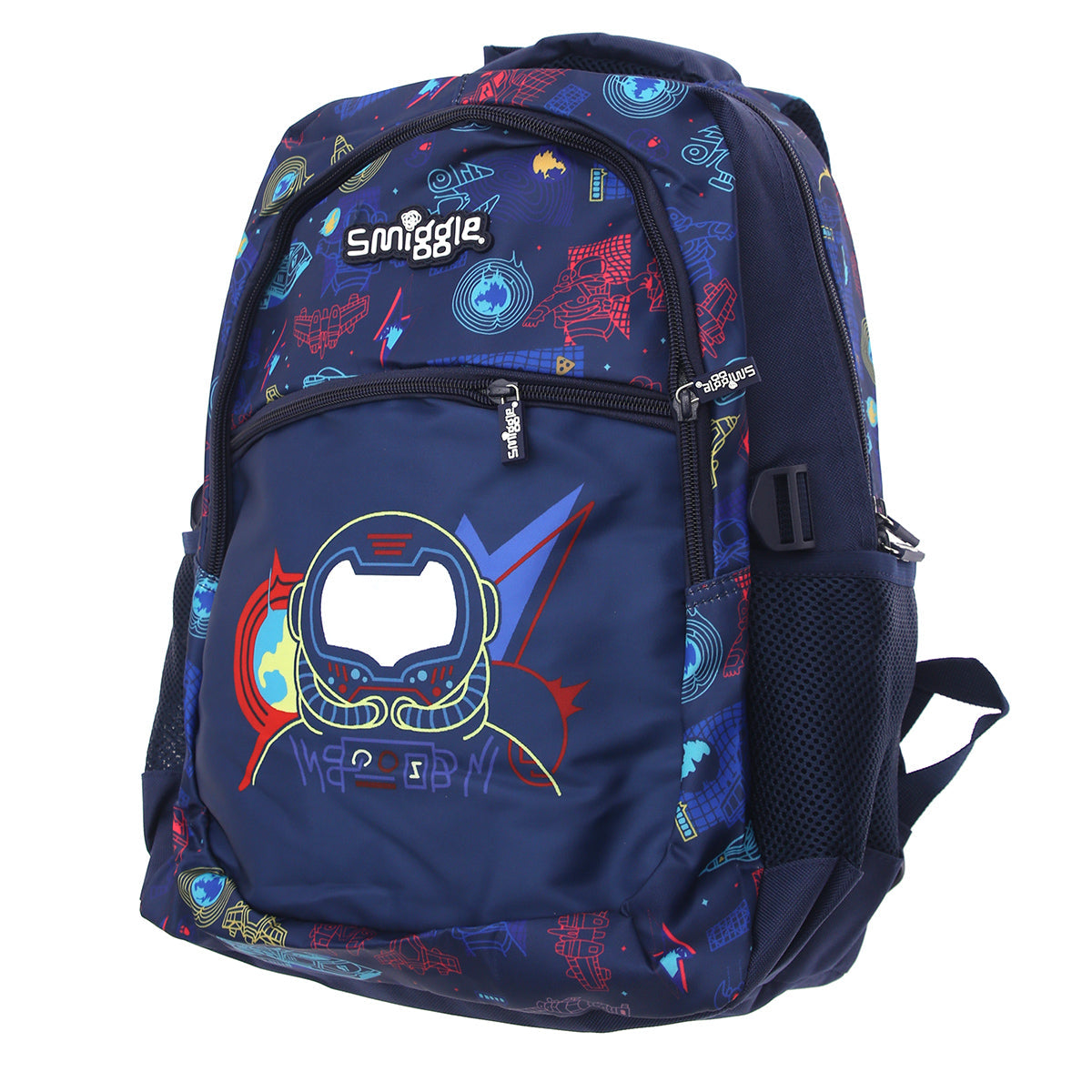 Smiggle Space Hero School Bag Ð Navy Blue Backpack for Kids