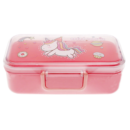 Kids Plastic Lunch Box Ð Unicorn Print (Leak-Proof | 750ml)