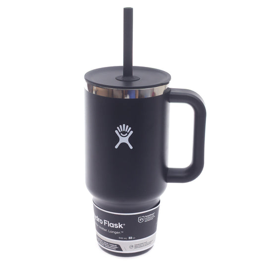 Hydro Flask 32oz All Around Travel Tumbler Ð Black | Large Insulated Mug with Handle & Straw Lid