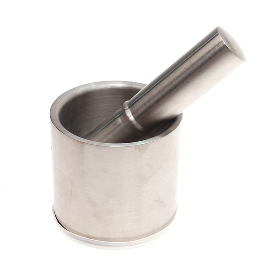 Stainless Steel Pestle & Mortar with Lid Ð Heavy-Duty Spice Grinder & Herb Crusher