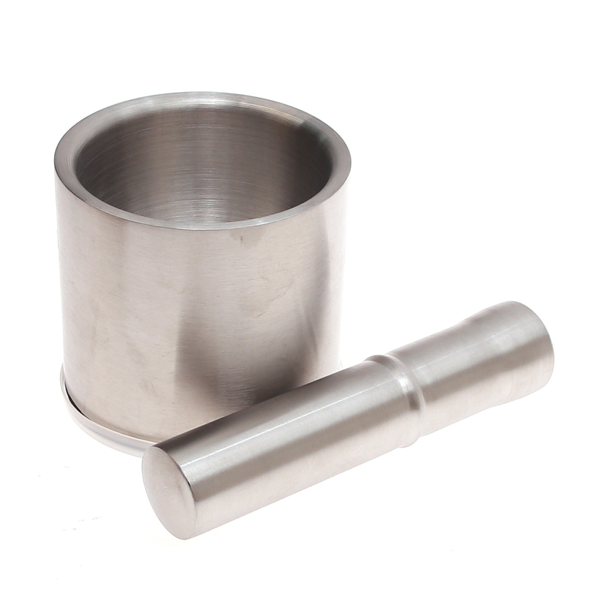 Stainless Steel Pestle & Mortar with Lid Ð Heavy-Duty Spice Grinder & Herb Crusher