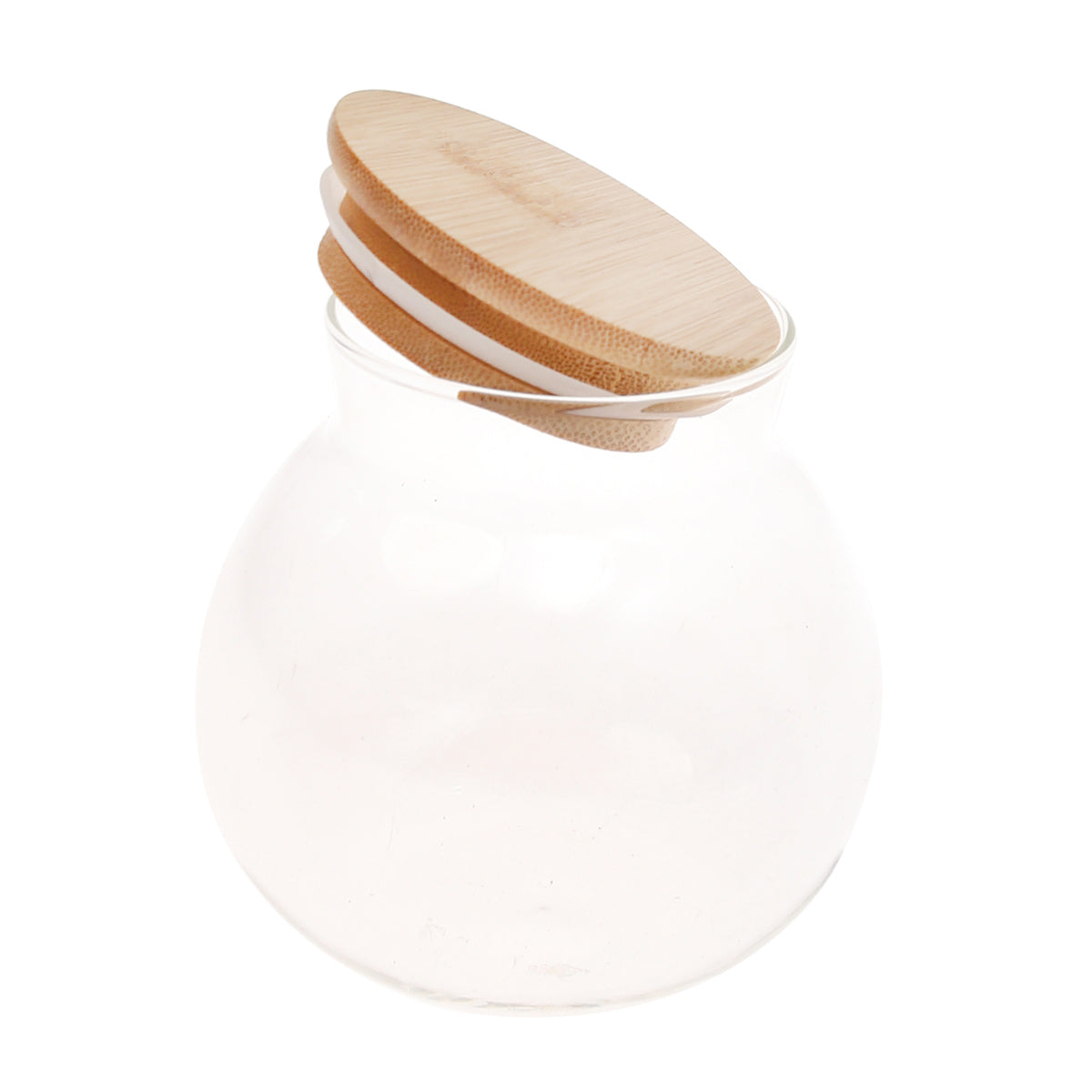 500 ml Landscape Glass Jar with Bamboo Lid Ð Airtight Storage Container