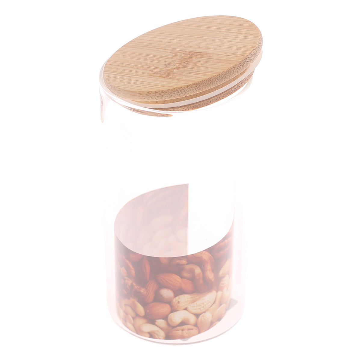 Round Glass Jar 320ml Ð GPG10-320/L3 with Airtight Bamboo Lid