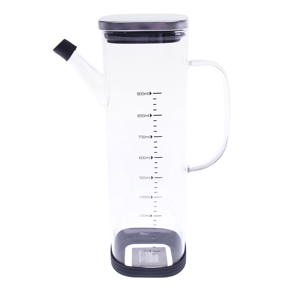 Glass Oil Jug Large Ð OF-12 | 900ml with Measurement Marks & Spill-Proof Spout
