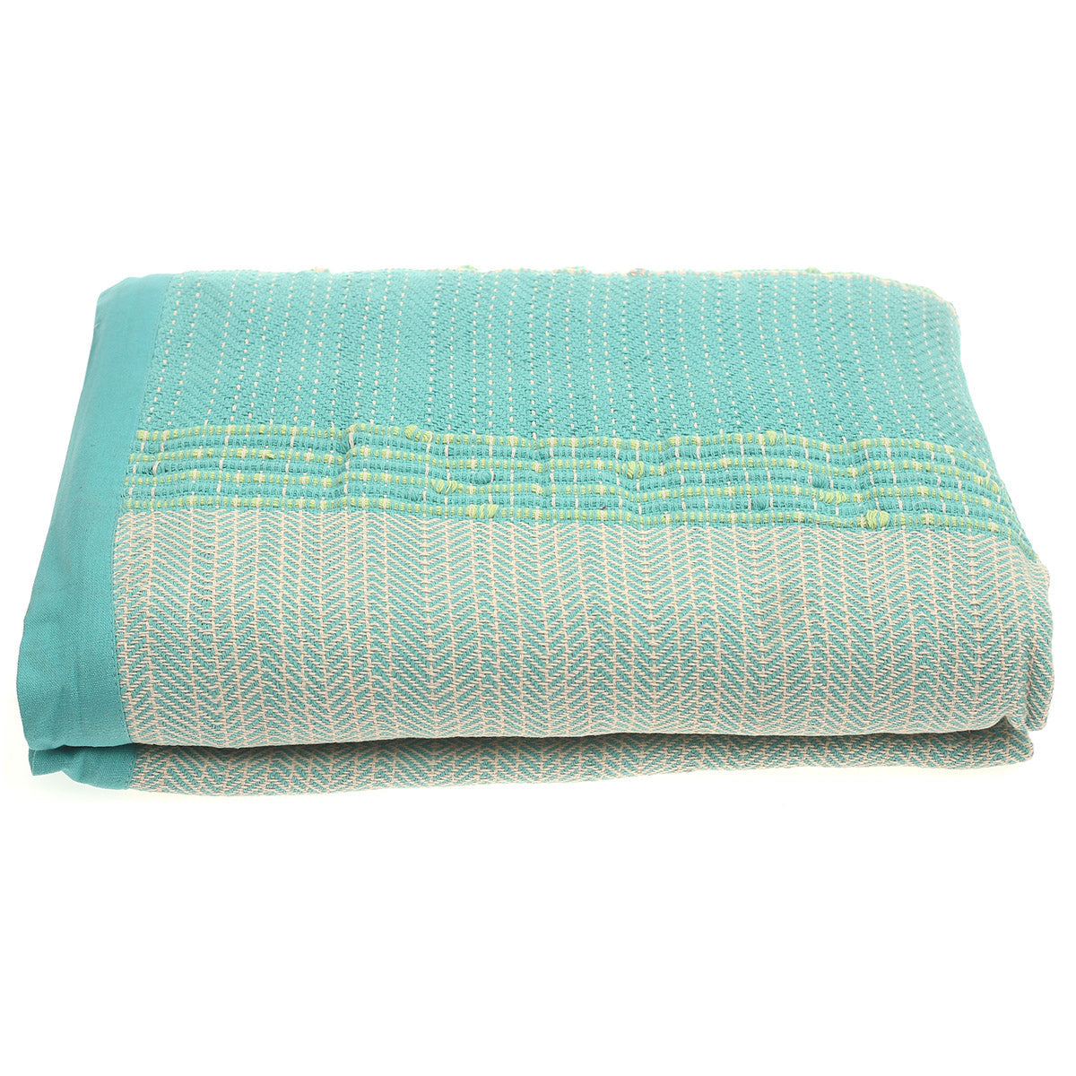 Green Textured Bed Cover Ð 94x102" | Soft & Stylish King Size Cover