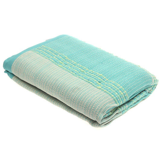 Green Textured Bed Cover Ð 94x102" | Soft & Stylish King Size Cover
