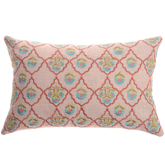 Blush Buta Cotton Cushion Cover Ð 12x18 Inch Decorative Pillow Cover for Sofa & Bed