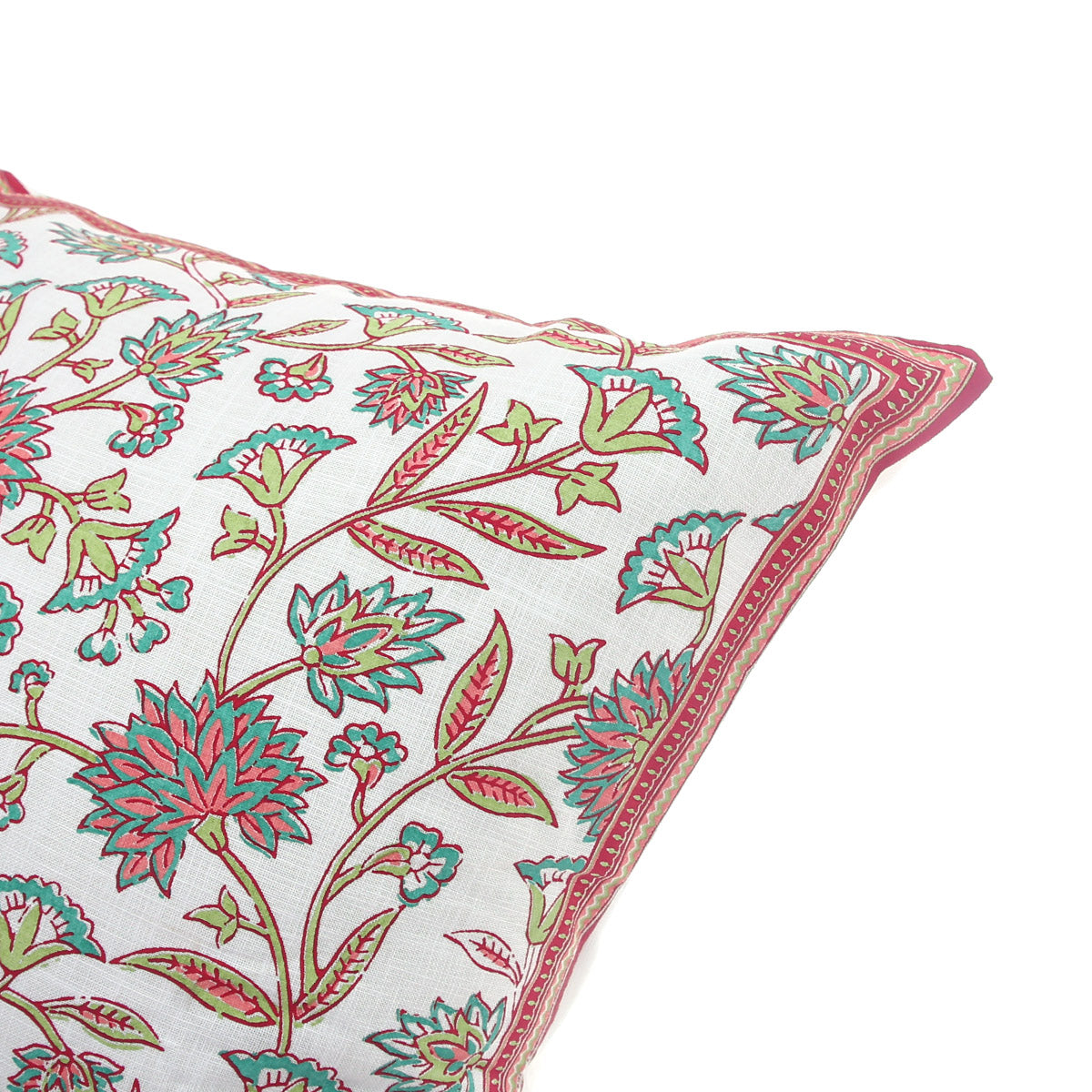 Gul Floral Cotton Cushion Cover Ð 18x18 Inch Decorative Throw Pillow Cover