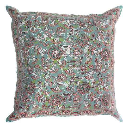 Mehr Floral Cotton Cushion Cover Ð 20x20 Inch Decorative Square Throw Pillow Case