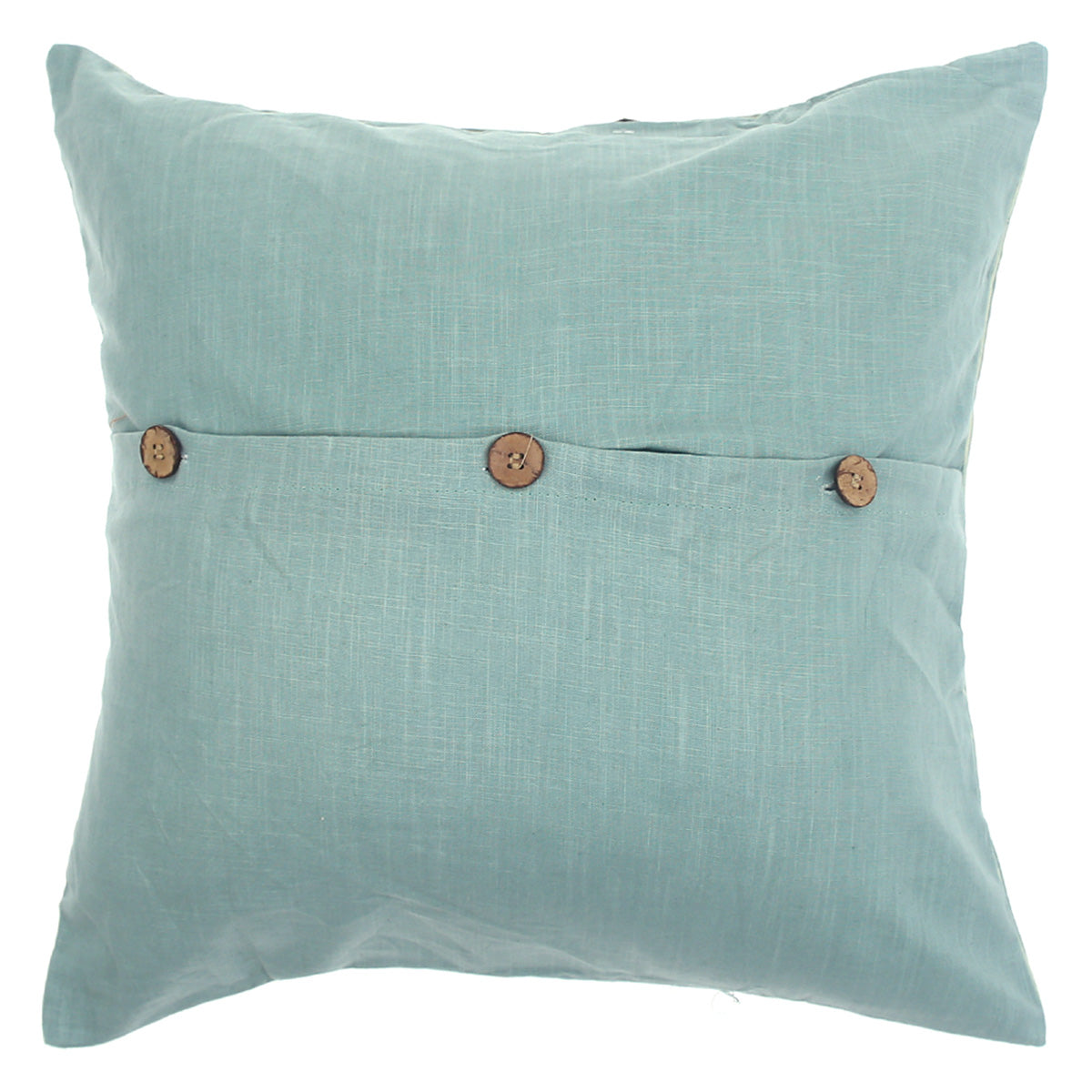Noor Jaal Cotton Cushion Cover Ð 18x18 Inch Square Vintage Block Print Throw Pillow