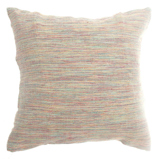 Sahar Textured Cushion Cover 18x18 Ð Handwoven Cotton Throw Pillow in Subtle Multicolor Weave