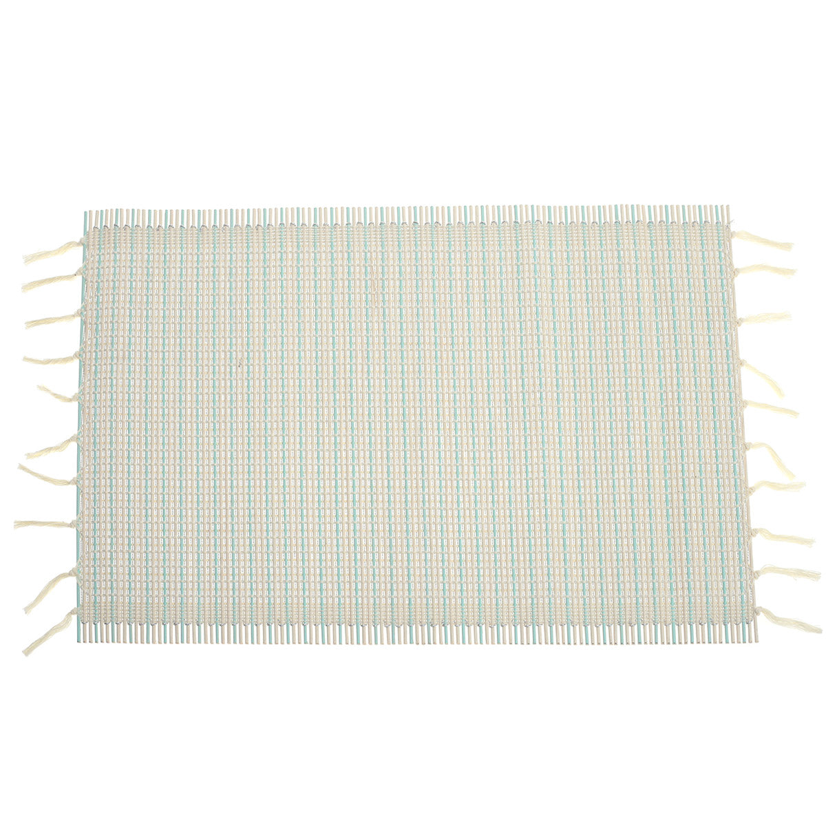 Blue Textured Bamboo Placemat 13x19 Ð Eco-Friendly Woven Table Mat