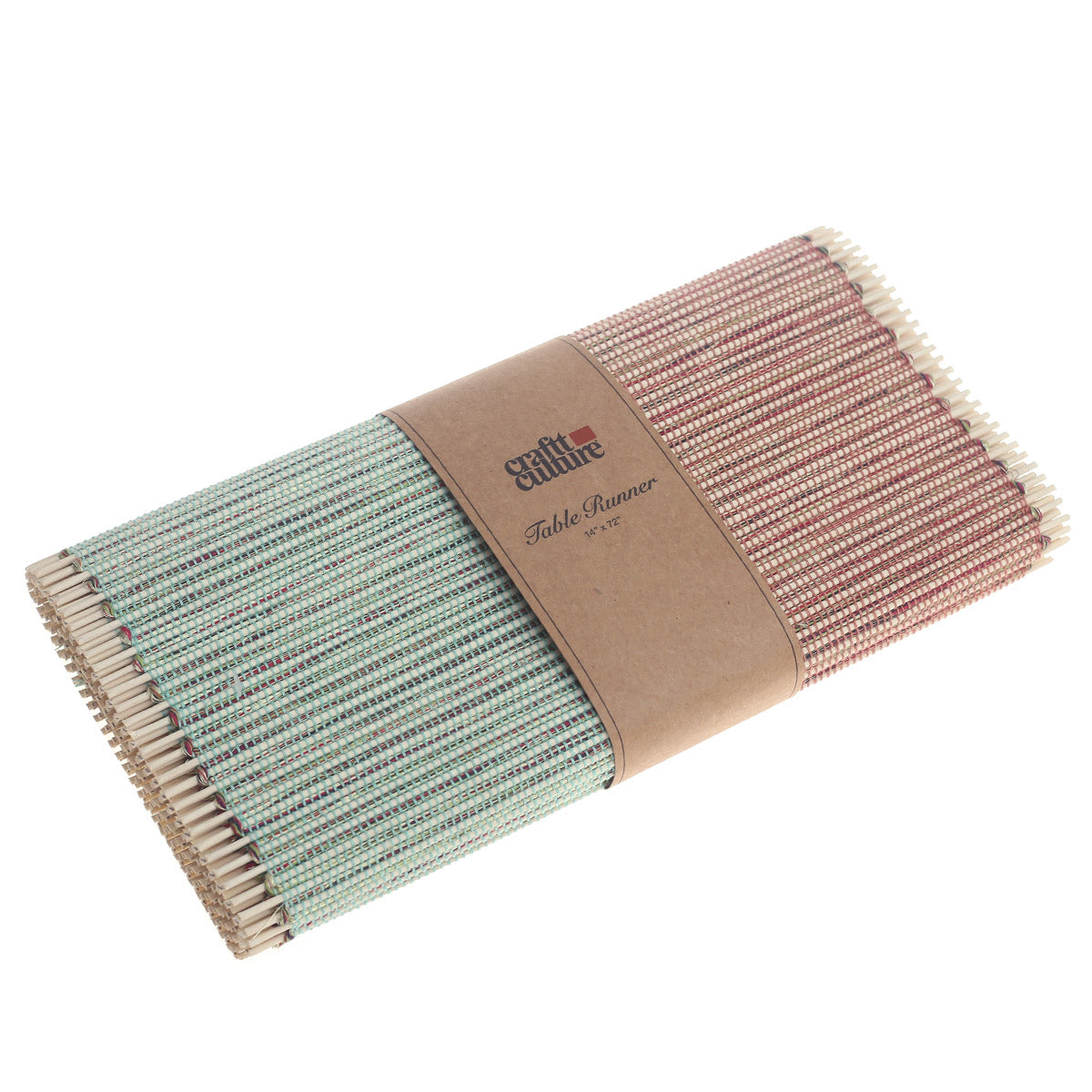 Shaded Pastels Bamboo Table Runner 13x72" Ð Handwoven Eco-Friendly Dining Table DŽcor