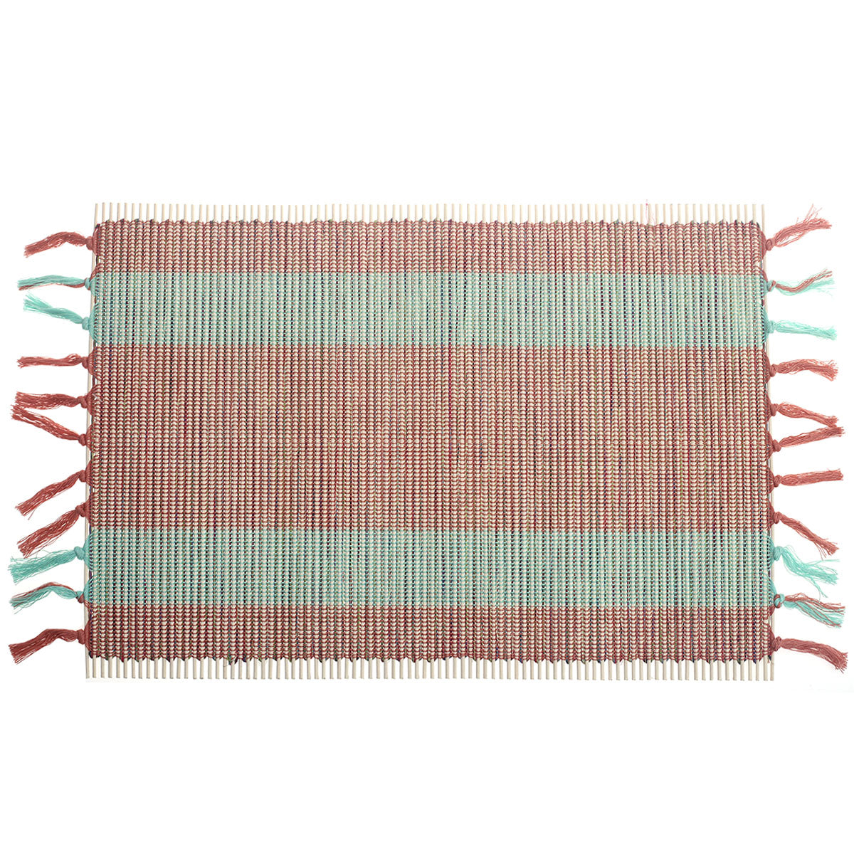 Shaded Pastels Bamboo Placemat 13x19" Ð Eco-Friendly Handwoven Table Mat