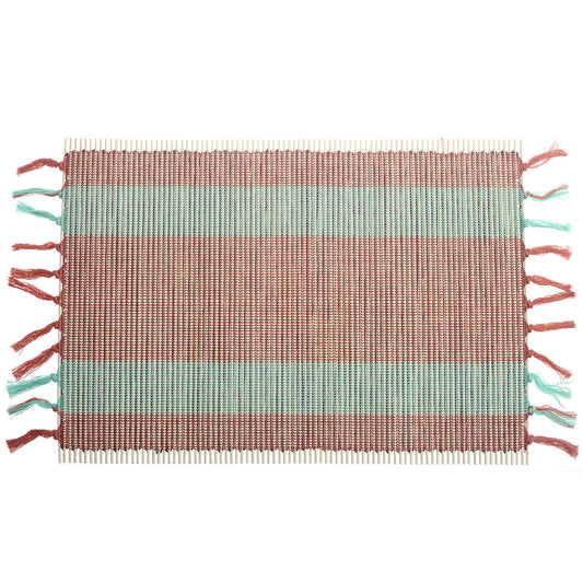 Shaded Pastels Bamboo Placemat 13x19" Ð Eco-Friendly Handwoven Table Mat
