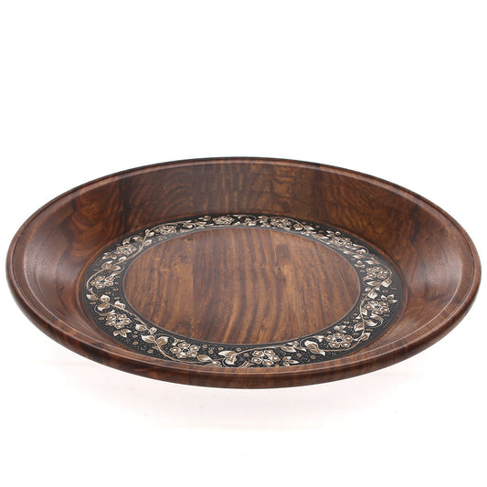 Handcrafted Wooden Dish Ð 18" x 2.5"