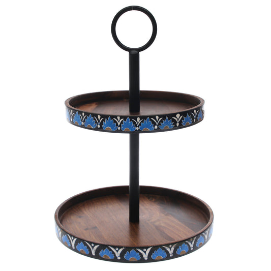 Handcrafted Wooden Pastry Stand Ð 2 Tier (12" x 16")
