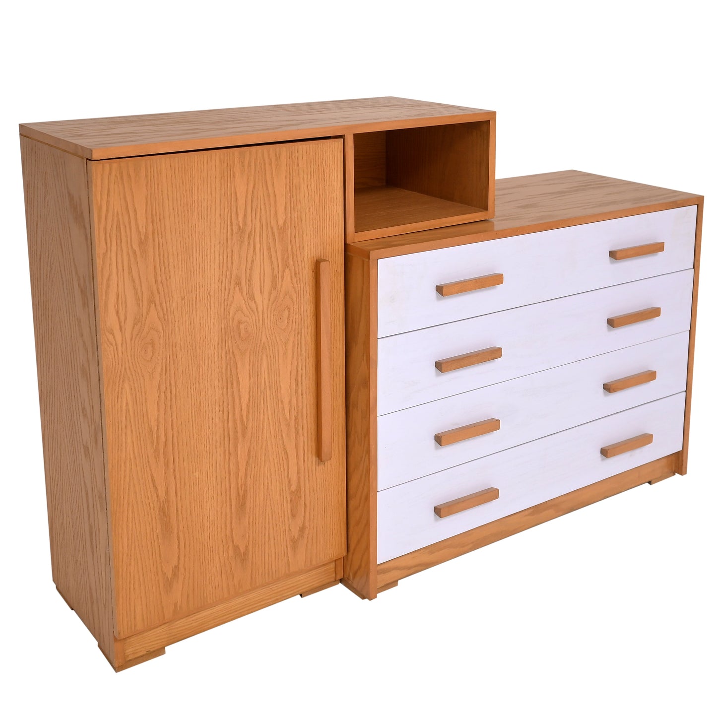Rubic Chest of Drawers with Cabinet Ð Dual-Tone Storage Solution