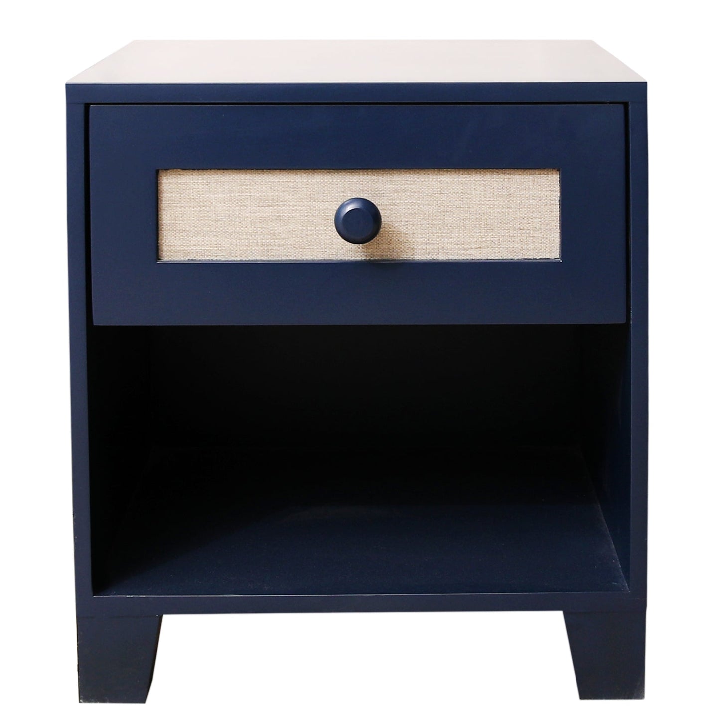 Lancaster Queen/Single Bed Ð Upholstered Headboard with Navy Frame