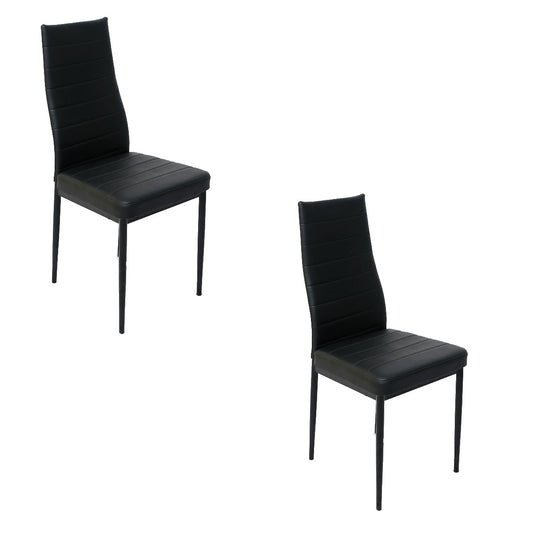 Buy 1 Get 1 Offer Ease Stripe Dining Chair (Black)