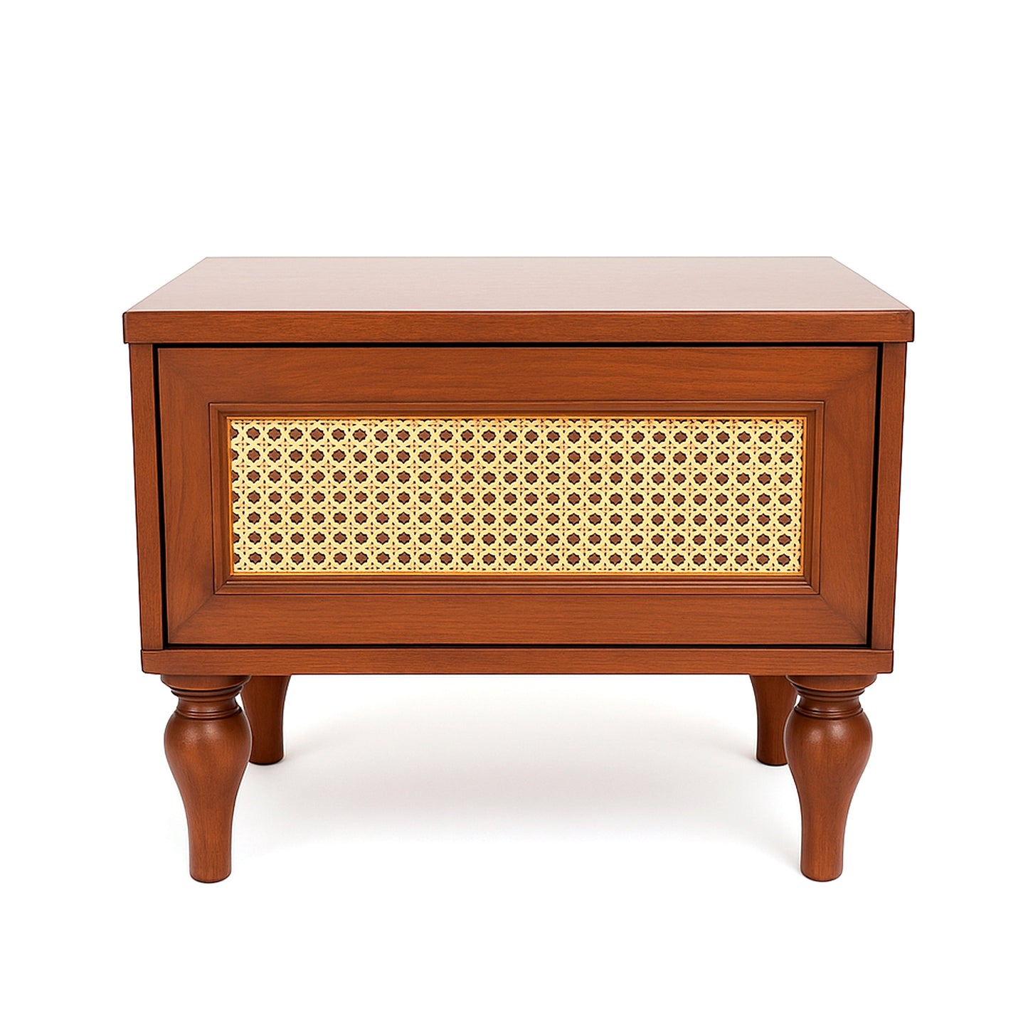 Gul Bahar Bed Ð Buy Solid Wood King Bed with Cane & Upholstered Headboard | ayshpk