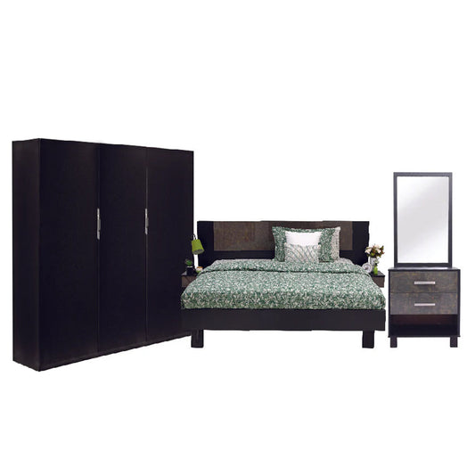 Novak - Bed , Dresser & 3 Door wardrobe