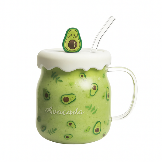 Fruit Mug Ð Transparent with Fun Fruit Design & Lid
