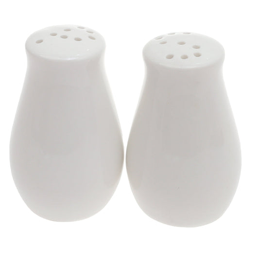 BRILLIANT 2-Piece Salt & Pepper Shaker Set Ð White Ceramic