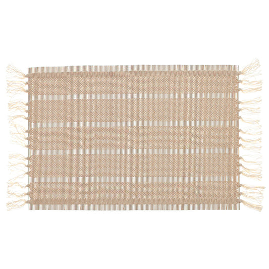 Beige Chevron Bamboo Mat 13X19Ó